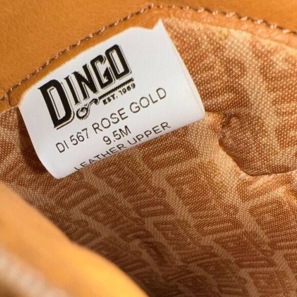 👢💎 NWT Dingo Glam Western Rosegold Rhinestone Cowgirl Boots 💎👢 DI577-RG sz 9.5 - Picture 5 of 7